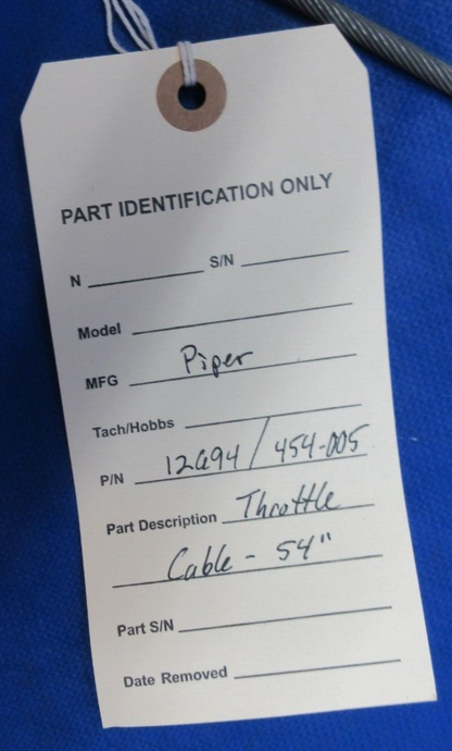 Piper Throttle Cable - 54" P/N 12694 (1023-975)