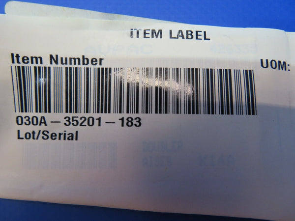 Beech Doubler P/N 030A-35201-183 NOS (1022-348)