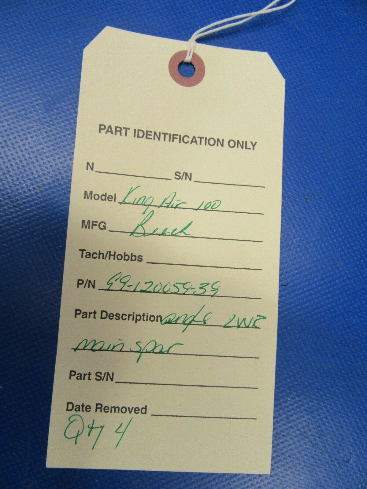 Beech King Air 100 Angle LWR Main Spar P/N 99-120059-39 NOS (0519-124)
