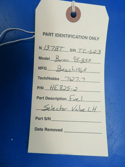 Beech Baron 95-B55 Fuel Selector Valve LH P/N HE825-2 (0320-111)