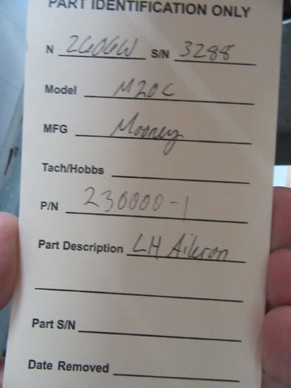Mooney M20 / M20C LH Aileron P/N 230000-1 (0823-53)