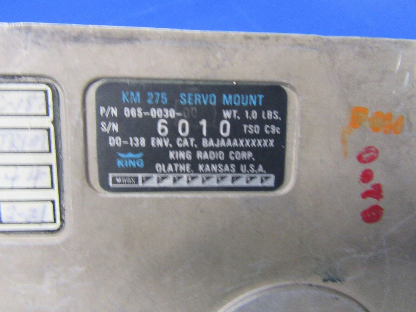 Cessna R182 King KM-275 Roll Servo Mount P/N 065-0030-00 (0817-41)