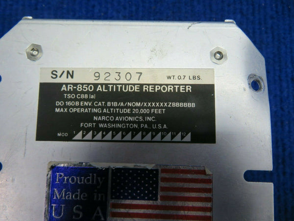 Narco Altitude Reporter w/ Connector P/N AR-850 (0222-740)