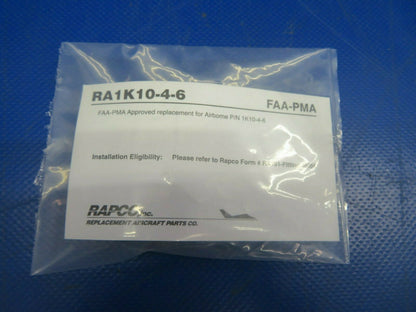 Rapco Instrument Fittings LOT P/N RA1K10-4-6 NOS (0720-877)