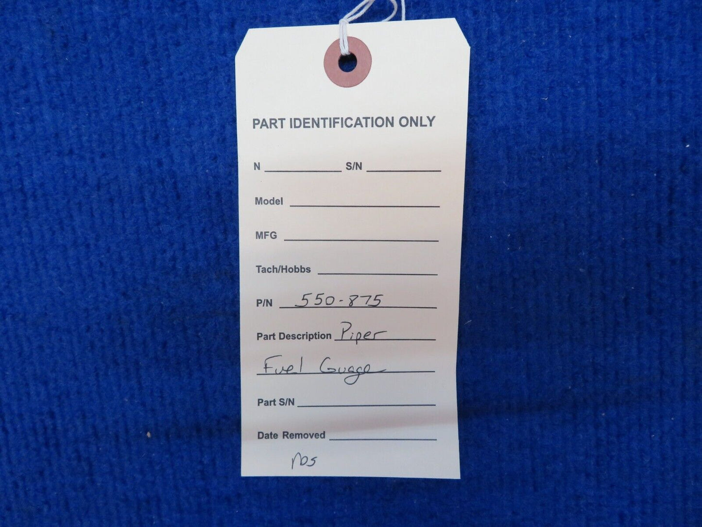 Piper Fuel Gauge P/N 550-875 NOS (0622-956)