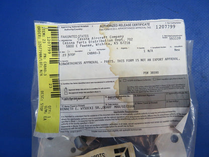McCauley Threaded Propeller Stop w/ 8130 P/N C4840-3 NOS (0523-610)