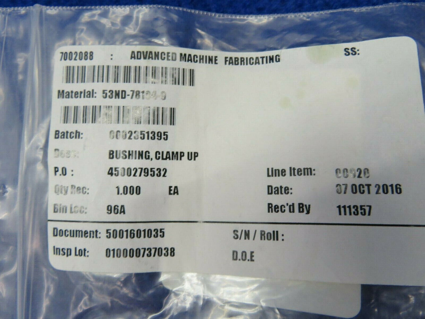 Bushing, Clamp Up P/N 53ND78104-9 NOS w/ 8130 (0522-78)