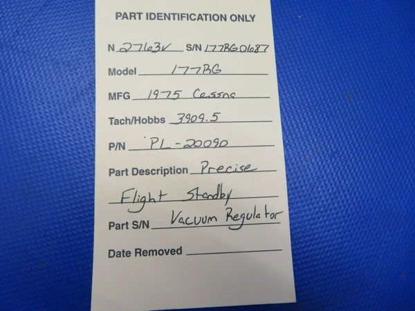 Cessna 177RG Precise Flight Standby Vacuum Regulator P/N PL-20090 (0621-750)