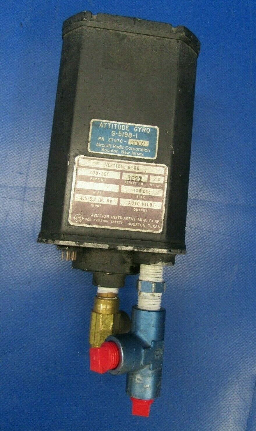 ARC G-519B-1 Attitude Gyro 8* Tilt Panel 37570-0002, 300-2CF (1019-58)