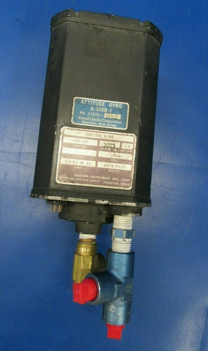 ARC G-519B-1 Attitude Gyro 8* Tilt Panel 37570-0002, 300-2CF (1019-58)