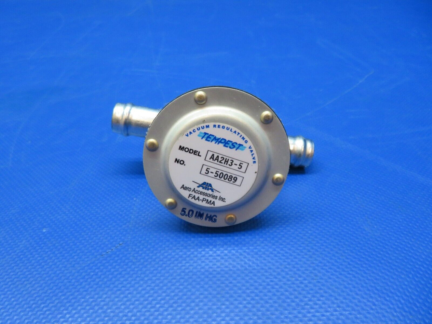 Cessna 401 / 401A Tempest Vacuum Regulating Valve P/N AA2H 3-5 (0124-103)
