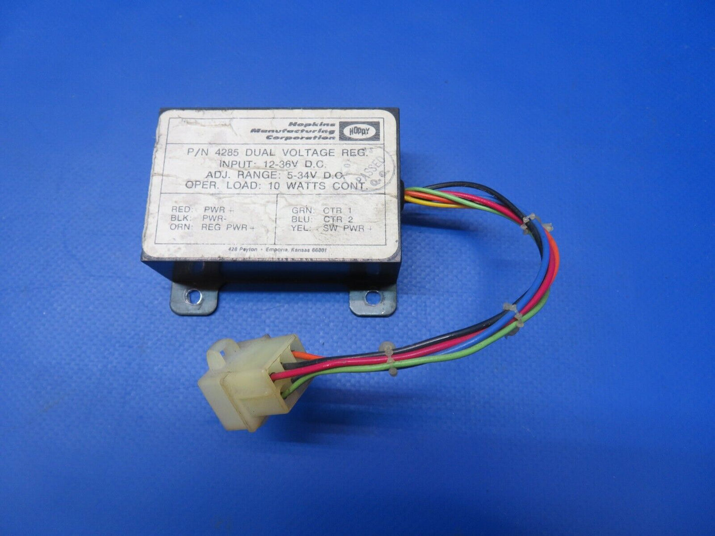 Hopkins Manufacturing Dual Voltage Regulator P/N C611003-0101 (1122-324)