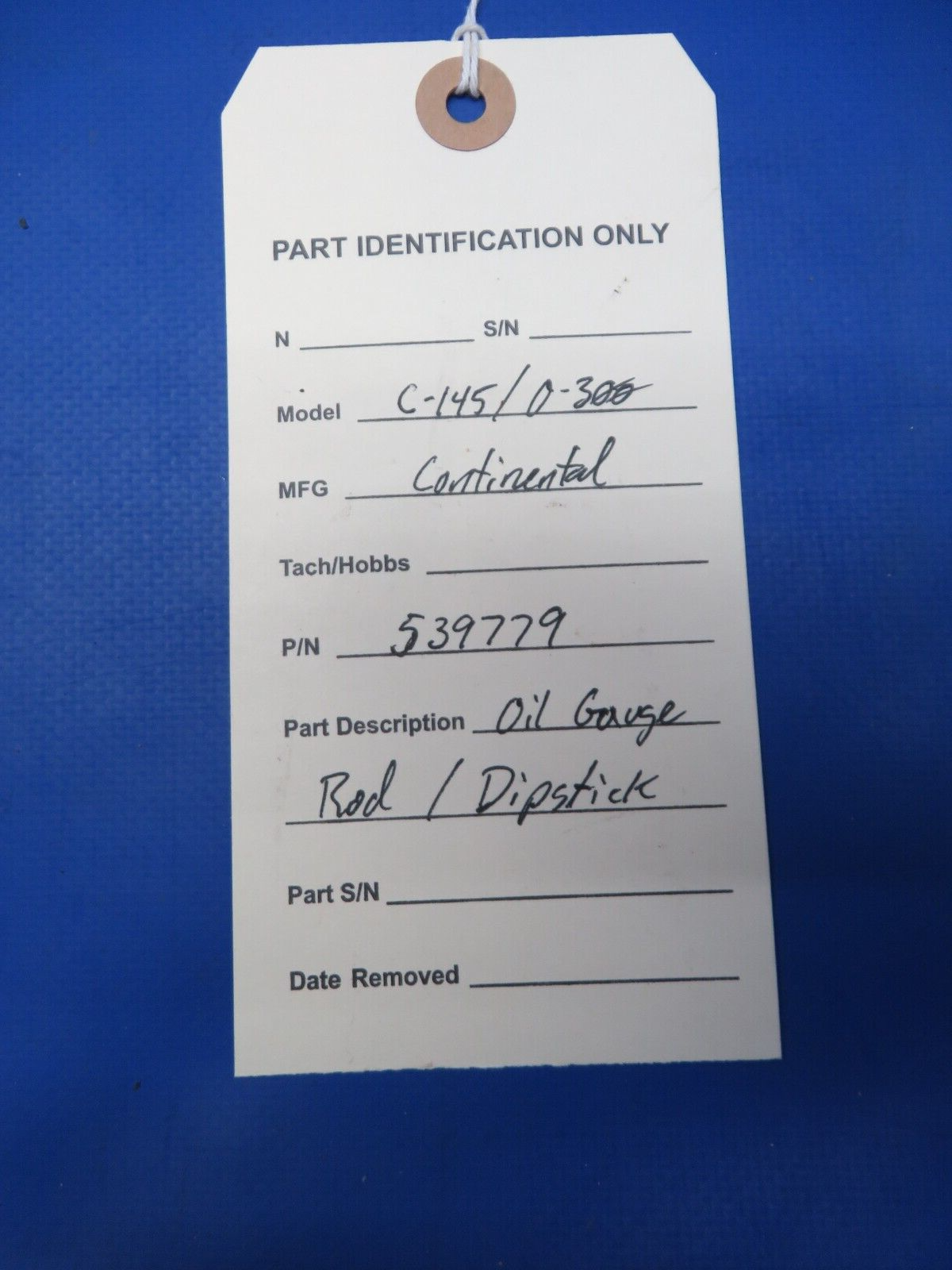 Continental C-145 / O-300 Oil Gauge Rod / Dipstick P/N 539779  (0723-524)