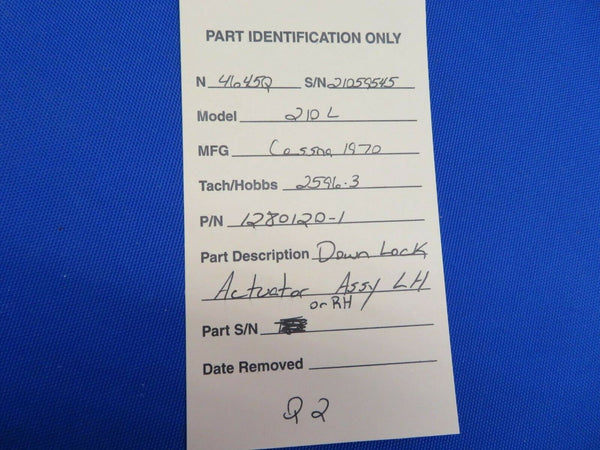 Cessna 210L Down Lock Actuator Assy LH or RH P/N 1280120-1 (0820-492)