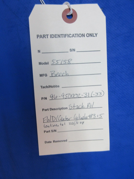 Beech 55 / 58 Stack RH FWD / Center P/N 96-950002-31, 96-950002-33 (1123-603)
