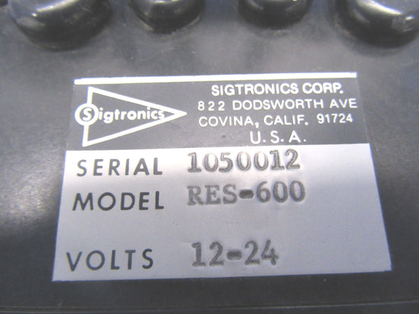 Sigtronics Stereo Switcher 12-24 Volts P/N RES-600 (0518-345)