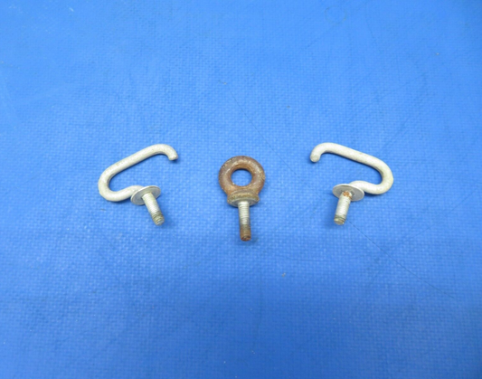 Cessna 150 Baggage Tie Down Eyebolt & Hook P/N 1211203-1 LOT OF 3 (0823-593)