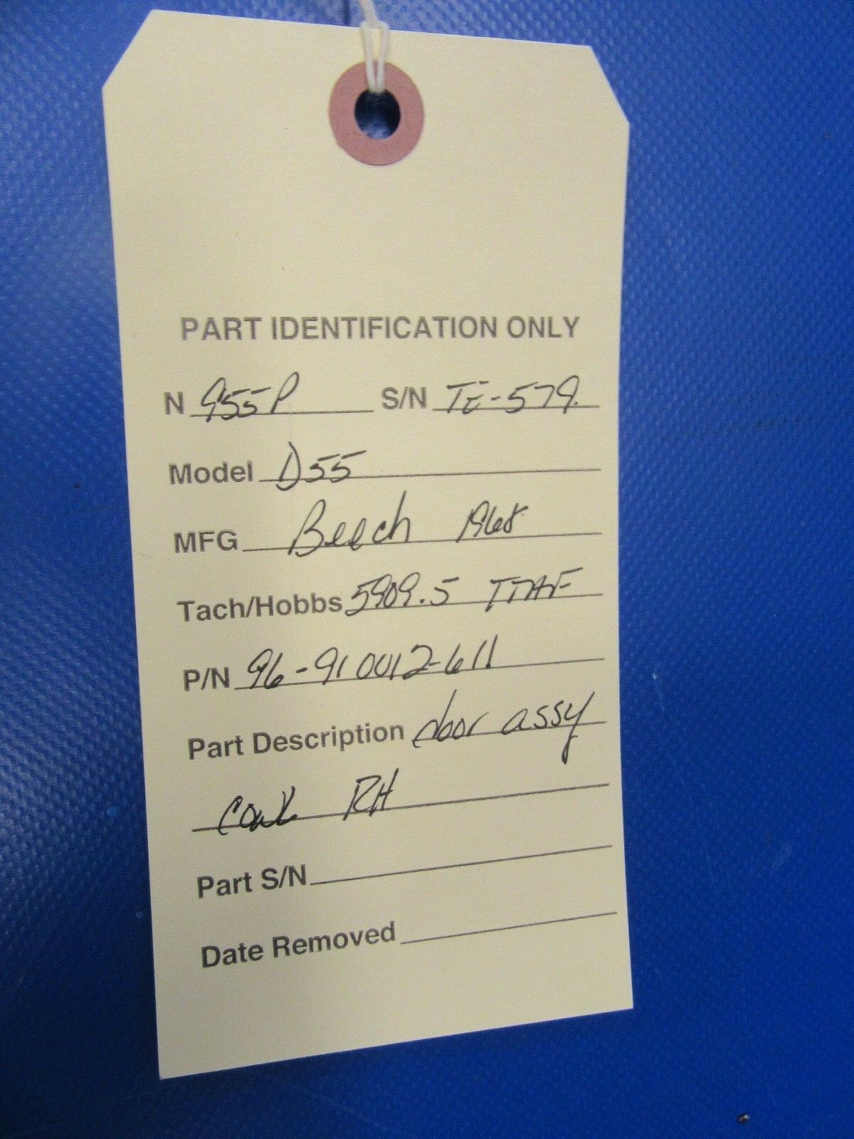 Beech Baron D55 Door Assy Cowl RH FWD P/N 96-910012-611 (0418-147)