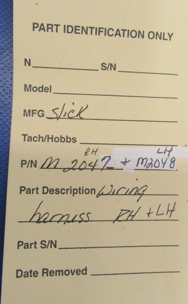 6 Cylinder Slick Wiring Harness RH & LH P/N M2047 & M2048 NOS (1218-298)