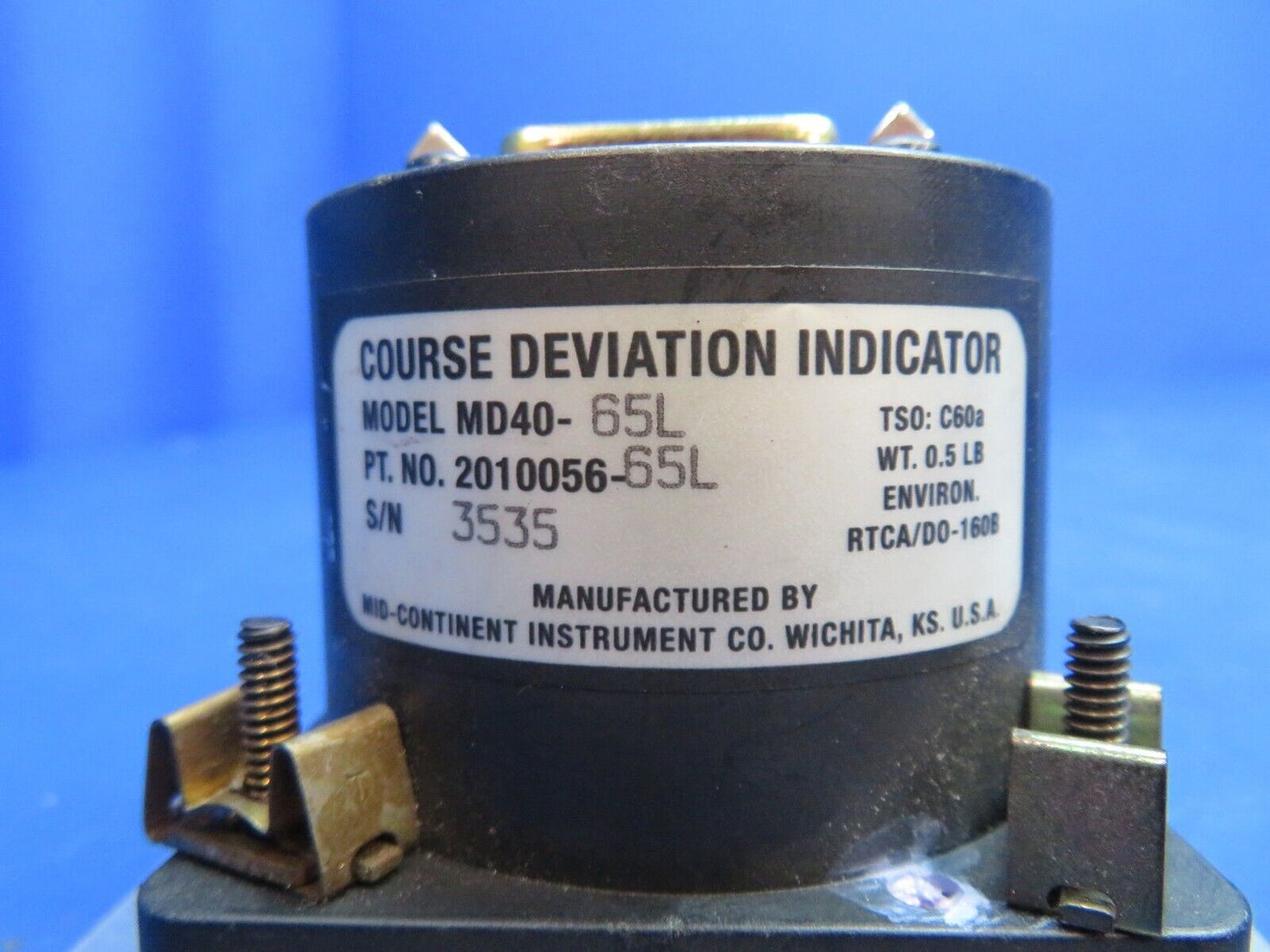 Mid-Continent MD40-65L Course Deviation Indicator P/N 2010056-65L (0123-708)