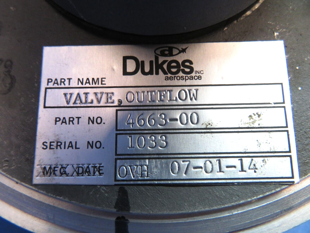 Piper Aerostar 602P Dukes Outflow Valve P/N 4663-00 (0123-848) – Safe ...