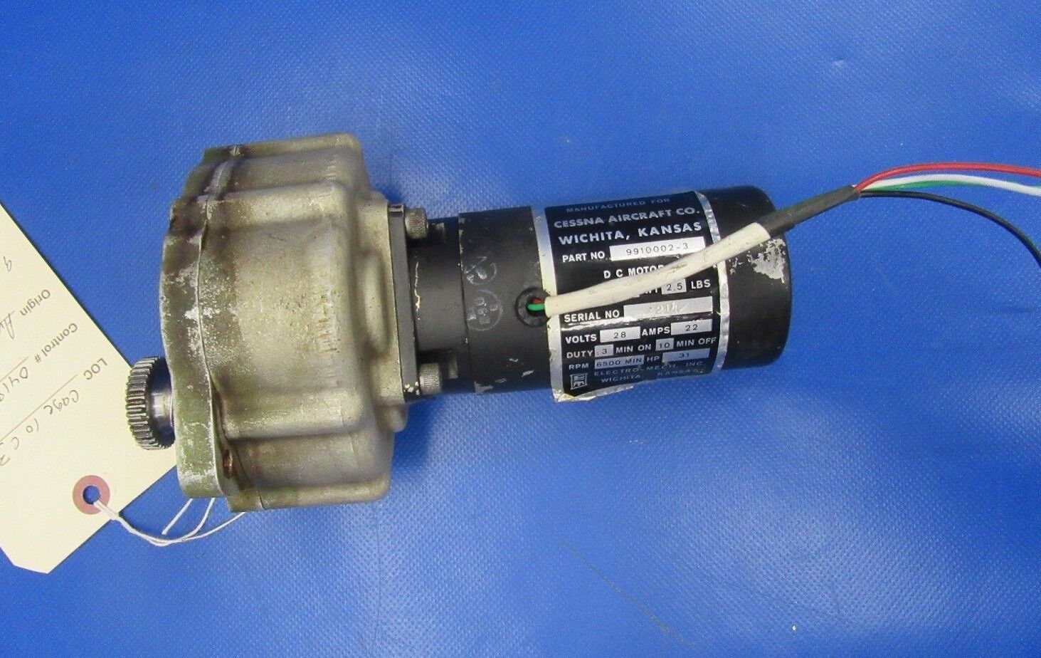 Cessna Electro-Mech LG Motor and Actuator 28V P/N 9910002-3 (0418-18)