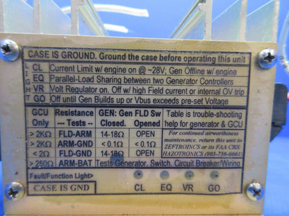 Cessna 310 / 310I Zeftronics Generator Controller 28V w/ STC G250KN (1023-712)
