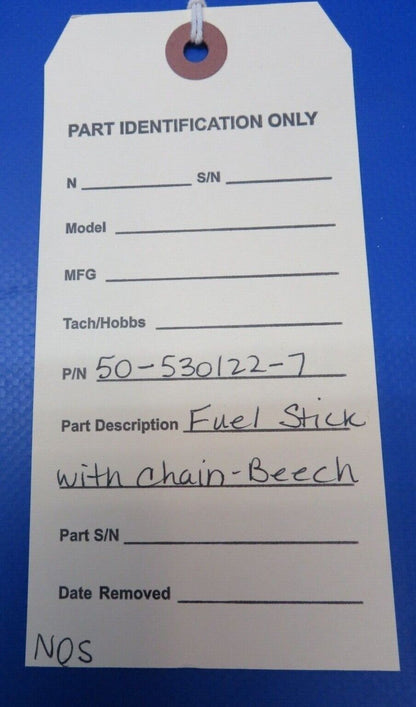 Beech Fuel Stick with Chain P/N 50-530122-7 NOS (0922-25)
