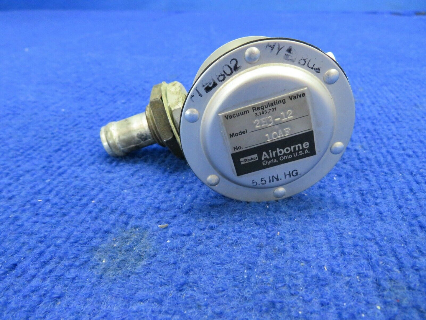Socata TB-9 Tampico Airborne Vacuum Regulating Valve P/N 2H3-12 (0522-685)