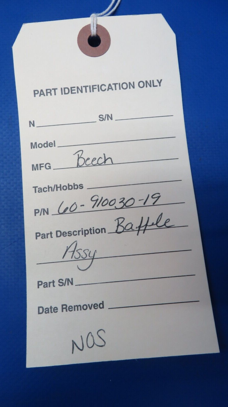 Beech Baffle Assy P/N 60-910030-19 NOS (0523-869)