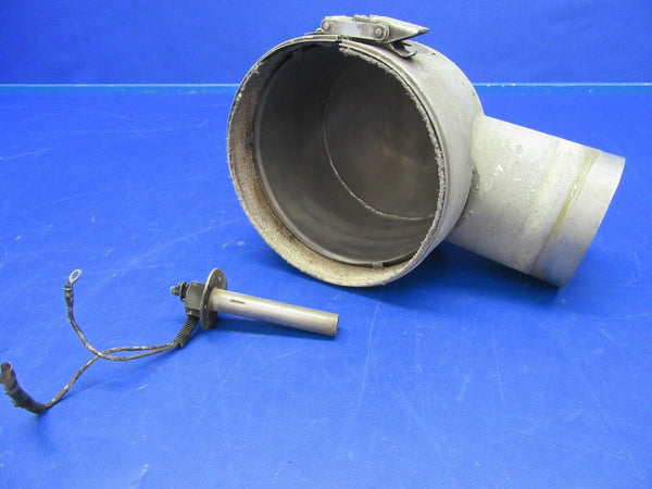 Beech 95-B55 Baron Heater Plenum, Thermoswitch & Clamp P/N 95-554038-9 (0620-232