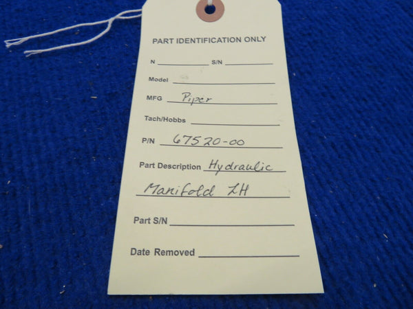 Piper Hydraulic Manifold LH P/N 67520-00 (0322-415)