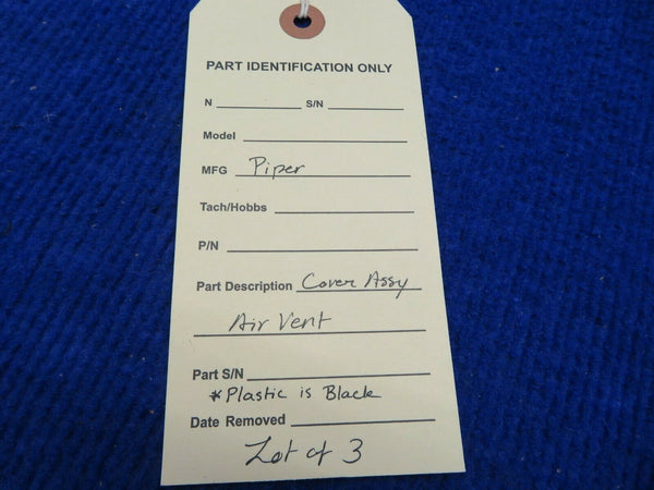 Piper Cover Assembly Air Vent P/N 65735-19 LOT OF 3 (0122-612)