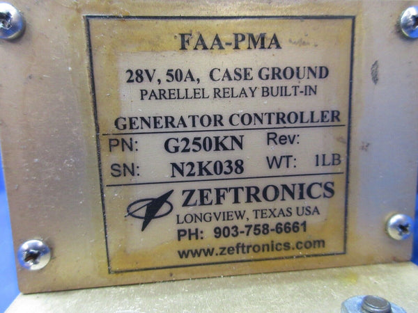 Cessna 310 / 310I Zeftronics Generator Controller 28V w/ STC G250KN (1023-713)