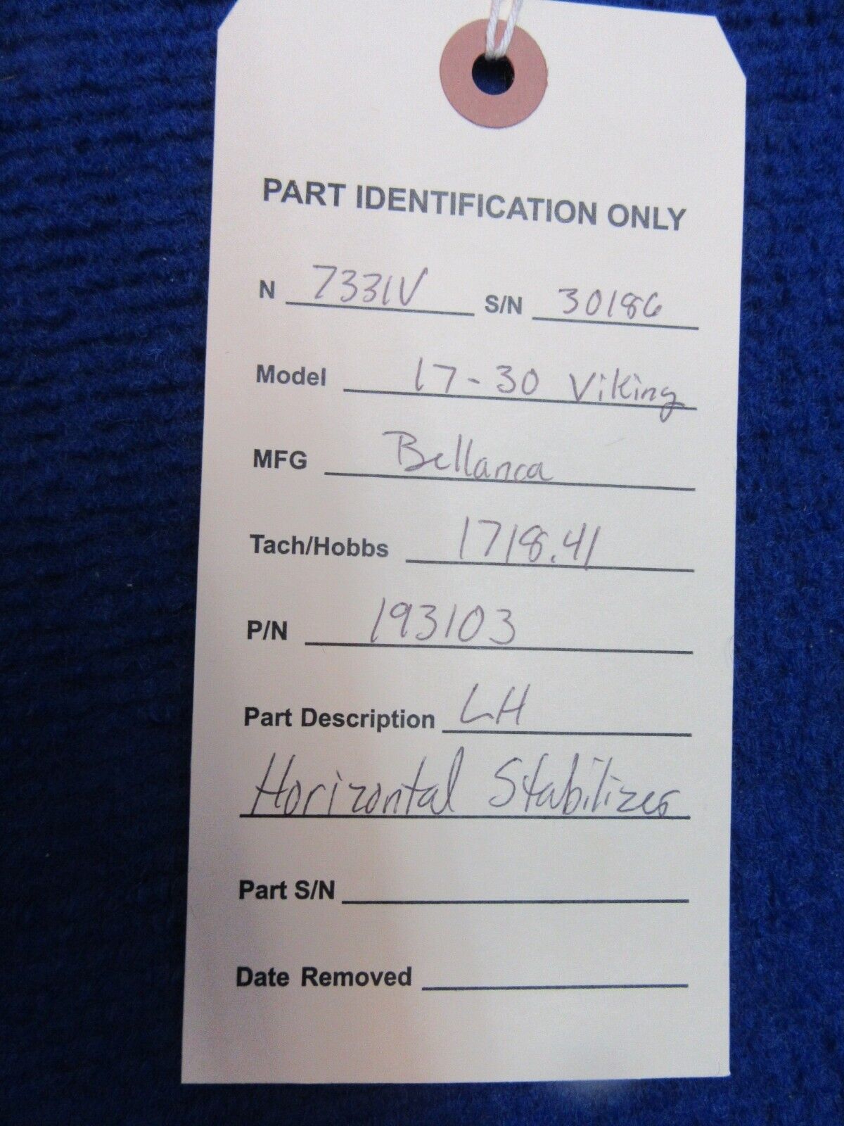 Bellanca Viking LH Horizontal Stabilizer Frame P/N 193103 (0822-200)