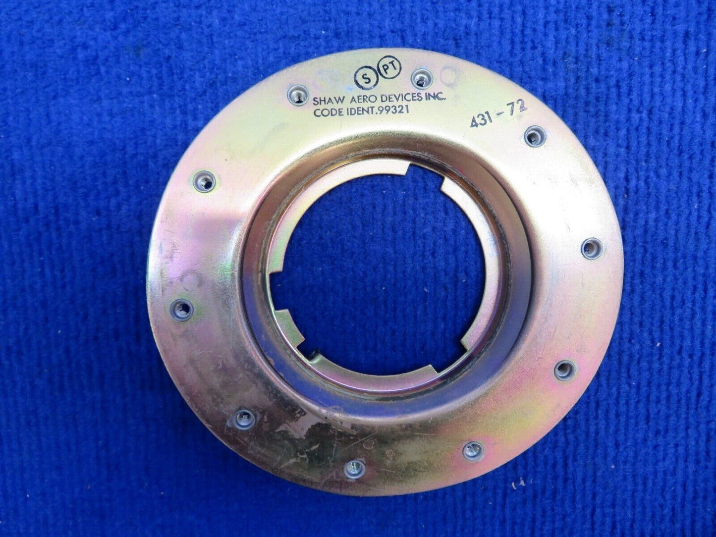 Shaw Aero Fuel Cap Adapter P/N 431-72 NOS (0922-506)