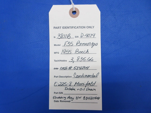 Continental E-Series Manifold Intake & Oil Drain Casting # 534204 (0723-282)