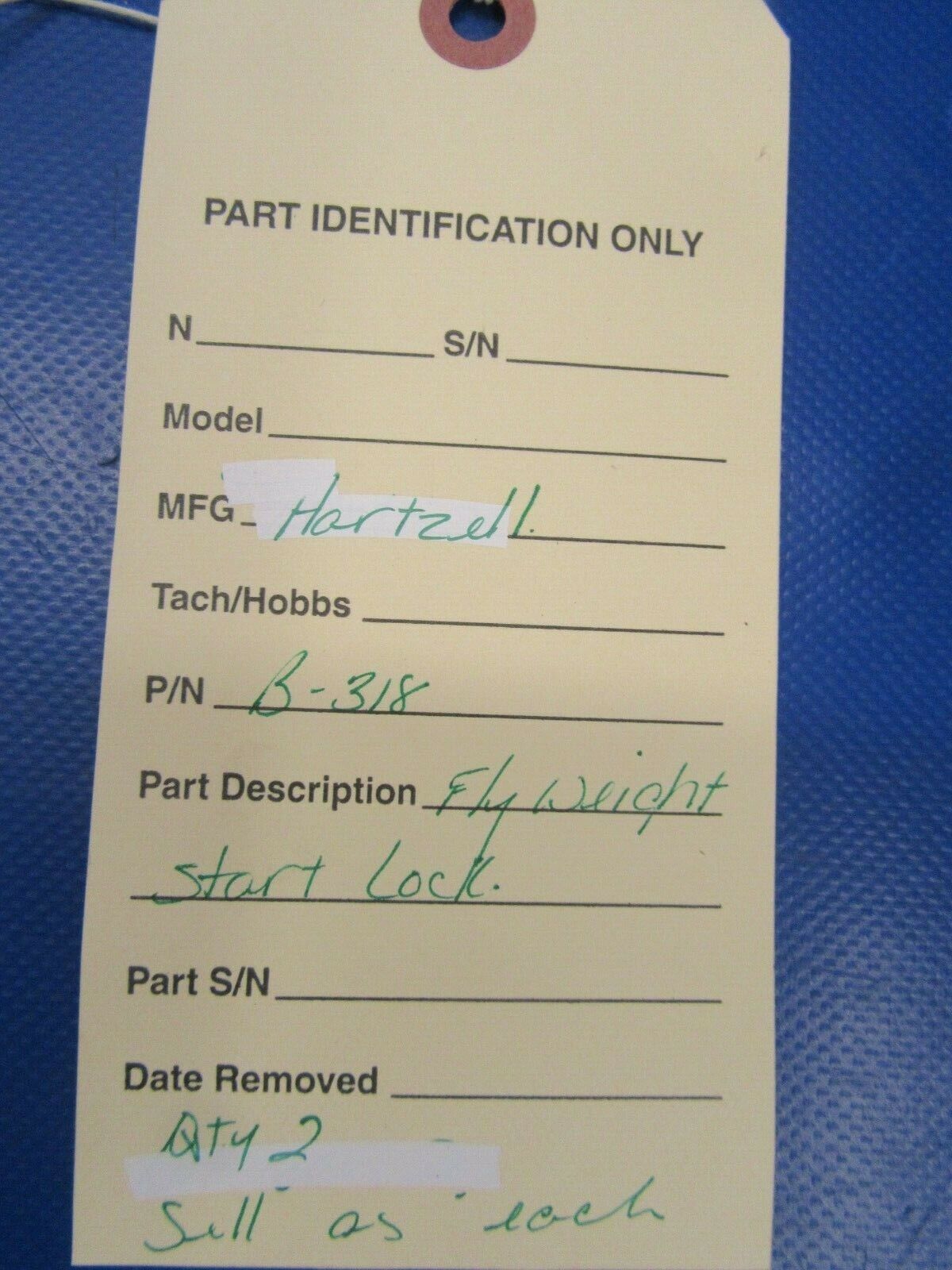 Hartzell Governor Fly Weight Start Lock B-318 (0519-54)