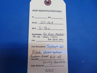 S-Tec ST-163 System 60 Pitch Stabilization System Install Kit NOS (1222-955)