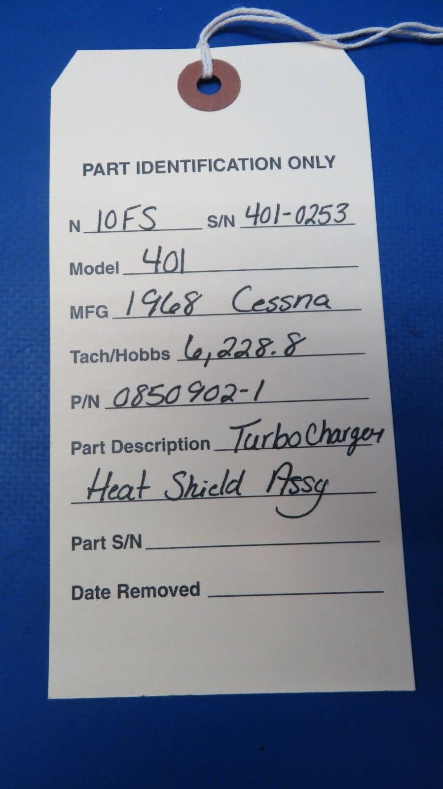 Cessna 401 Turbocharger Heat Shield Assy P/N 0850902-1 ( 0523-227)