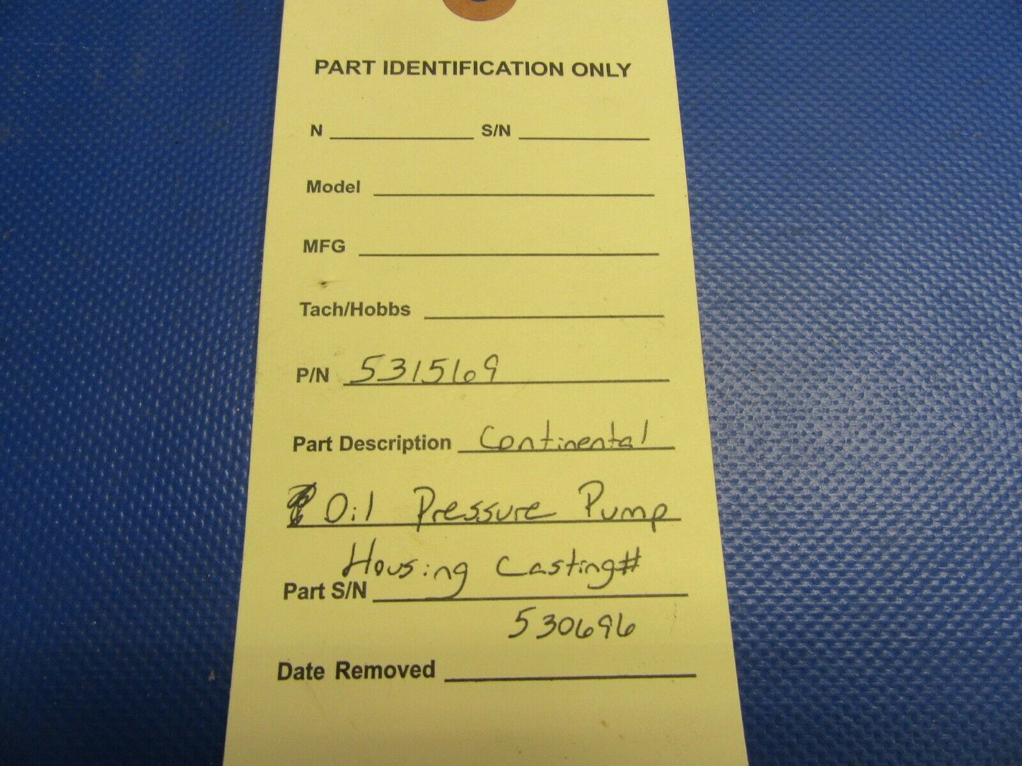 Continental Oil Pressure Pump Housing P/N 531569 (0921-527)