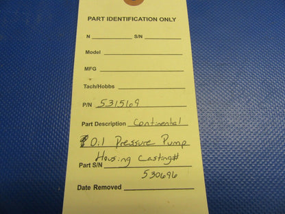 Continental Oil Pressure Pump Housing P/N 531569 (0921-527)