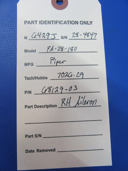 Piper PA-28 180 Cherokee RH Aileron P/N 68129-03 (1222-213)