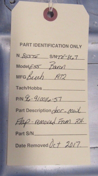 Beech Baron E55 Cowl Flap LH or RH P/N 96-910016-57 (1017-189)