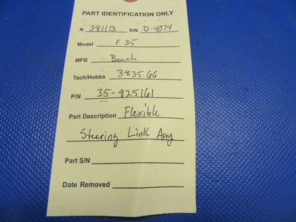 Beech F35 Flexible Steering Link Assembly P/N 35-825161 (1021-375)
