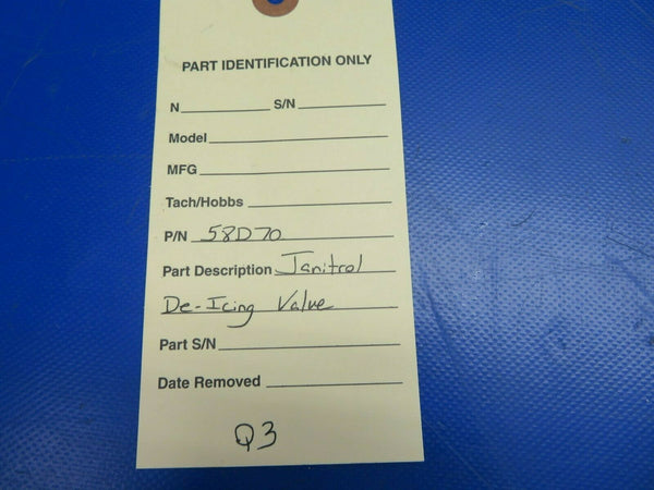 Janitrol De-Icing Valve P/N 58D70 (0720-764)