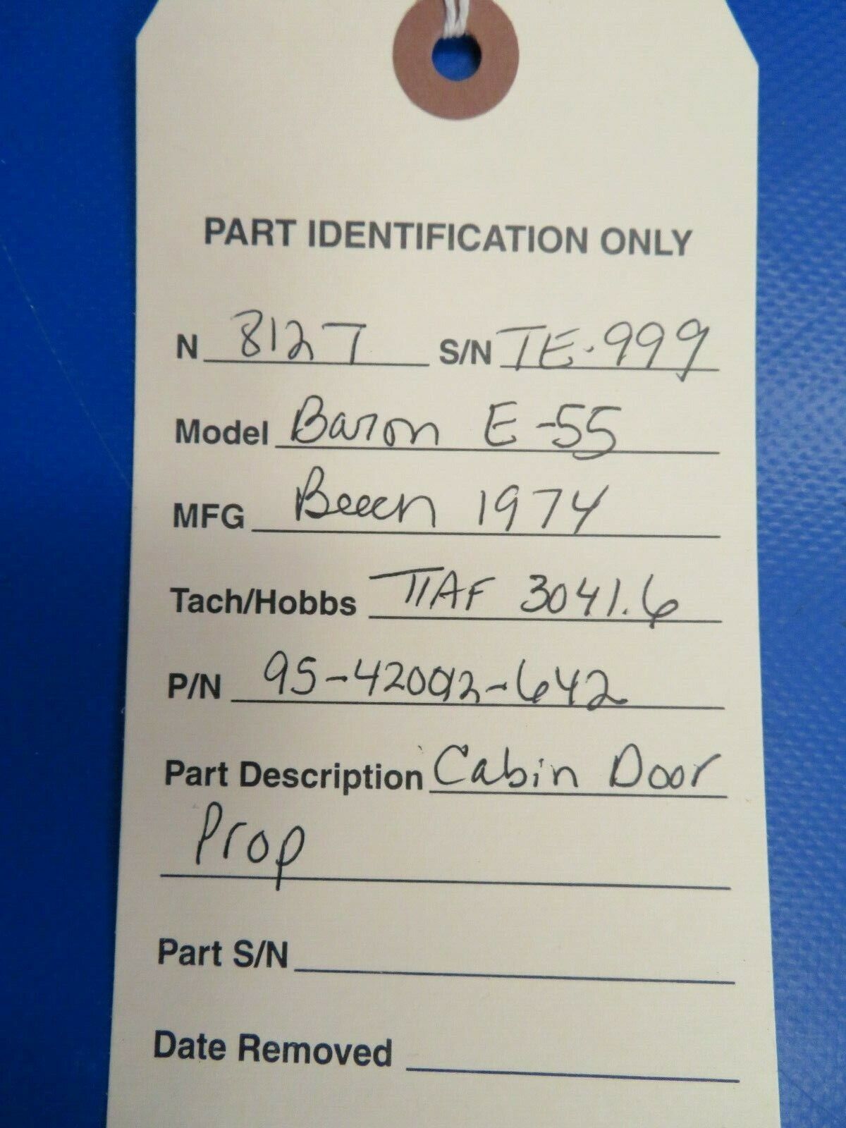Beech Baron E-55 Cabin Door Prop 95-420012-642 (0120-50)