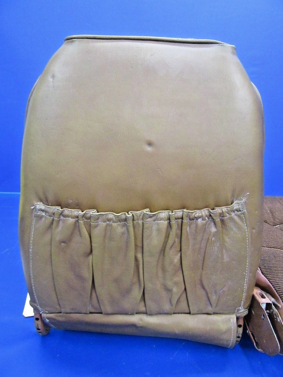 Cessna Cabin Seat Early Model Brown Leather & Cloth (0918-83)