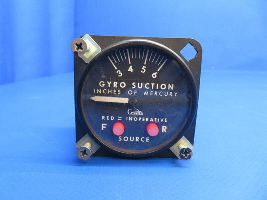 Cessna Airborne Gyro Suction Gauge P/N S1435N1, IG2-2 (1022-867)