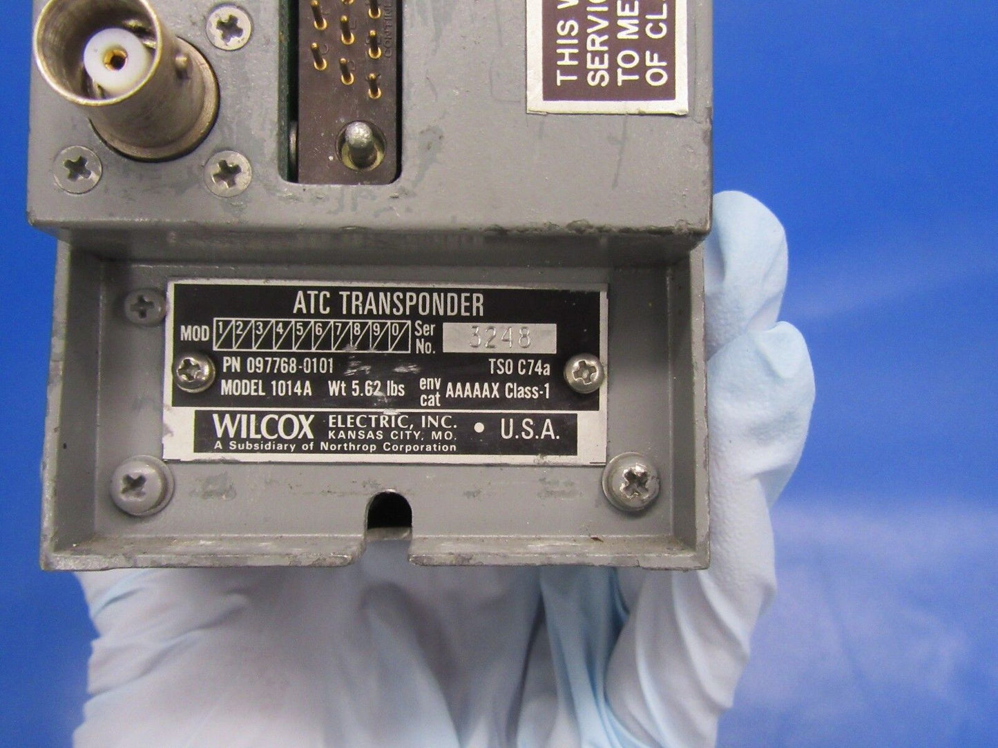 Wilcox 1014A ATC Transponder P/N 097768-0101 w/ 30 Day Warranty (1017-64)